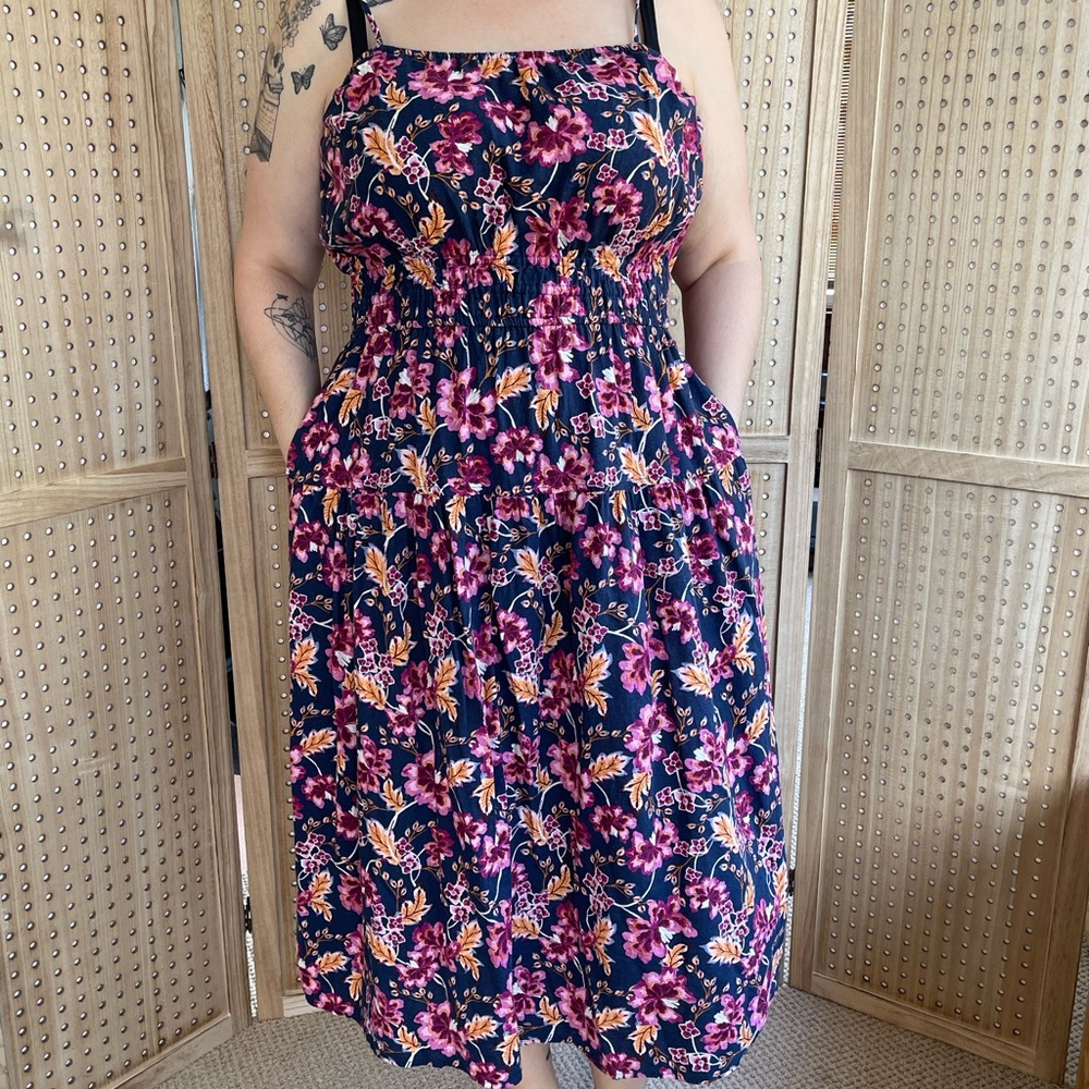 Floral Spring Dress with Pockets